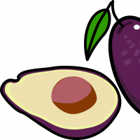 アボガドのイラスト