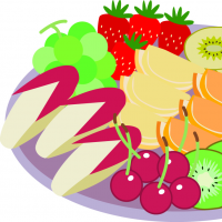 フルーツ盛り合わせのイラスト