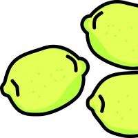 レモンが3つ並んでいるイラスト