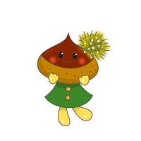 栗のキャラクターのイラスト