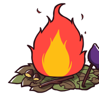 焚き火のイラスト