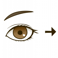 カラコンをつけた目のイラスト