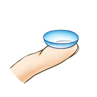 カラコンと指のイラスト