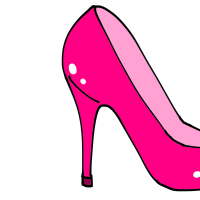 ピンクハイヒールのイラスト