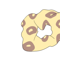 ベージュのシュシュのイラスト