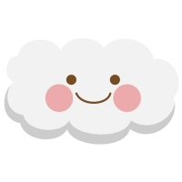 くもりのアイコンのイラスト