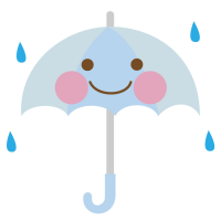 雨のアイコンのイラスト
