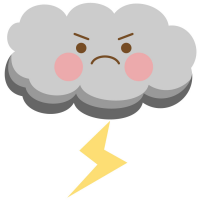 雷のアイコンのイラスト