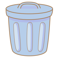 ゴミ箱のアイコンのイラスト