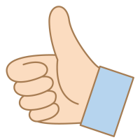 親指を立てたアイコンのイラスト