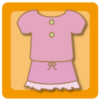 洋服のアイコンのイラスト