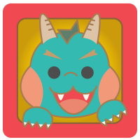 ドラゴンのアイコンのイラスト