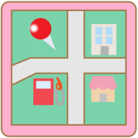 地図のアイコンのイラスト