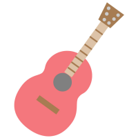 ギターのアイコンのイラスト