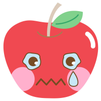 泣いた顔のアイコンのイラスト