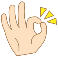 OKのアイコンのイラスト