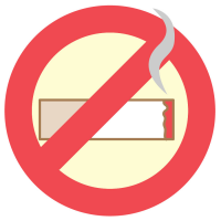 禁煙マークのアイコンのイラスト