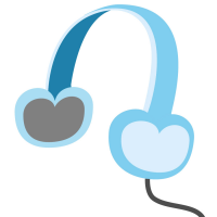 ヘッドフォンのアイコンのイラスト