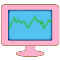 株価のアイコンのイラスト