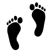 人のあしあとのイラスト