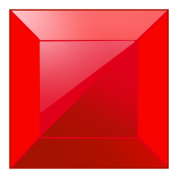 四角い宝石のイラスト