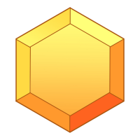 六角形の宝石のイラスト